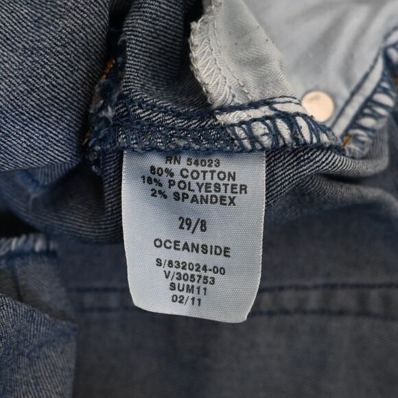 GAP 1969 Women's 29/8 Side Zip Cutoff Denim Jean Shorts - Picture 9 of 10